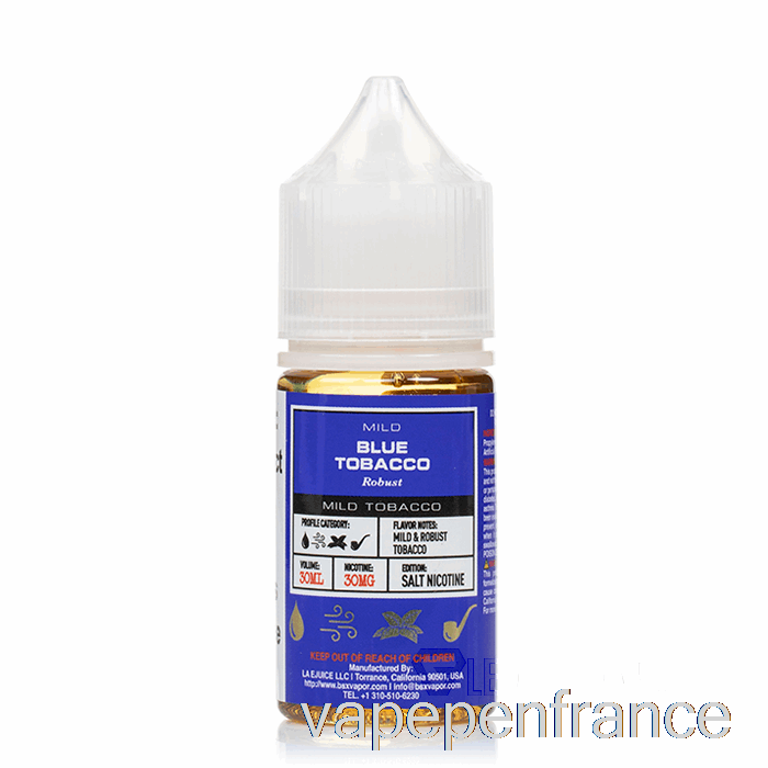 Tabac Bleu - Série Sel Bsx - Stylo Vape 30 Ml 30 Mg
